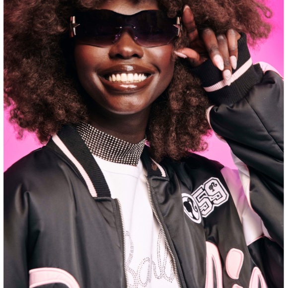 NWT Barbie + Boohoo Barbie Varsity Jacket - Picture 4 of 11